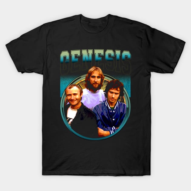 Ripples in Style Genesis Band Tees, Create Fashion Waves with the Prog-Rock Icons T-Shirt by Insect Exoskeleton